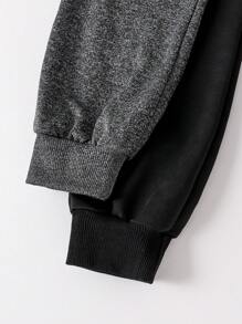 SHEIN Tween-Jungen Einfarbige Jogginghose mit lockerer Passform und Kordelzug in der Taille