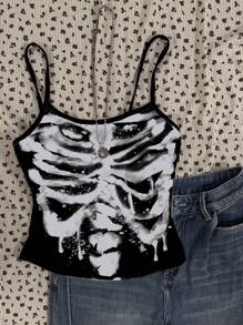 Attitoon Plus Size Women's Sleeveless Cropped Tight Fitting Camisole, Suitable For Summer Suitable For Going Out