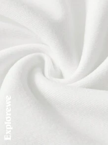 SHEIN Camiseta de manga larga con estampado gráfico de forro polar informal para niño preadolescente, para actividades al aire libre