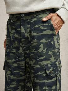 AKNOTIC Party 男士梭织迷彩印花中腰直筒休闲裤外出长款宽松裤子适合秋季老公男友礼物 - 彩色 - 查看 6