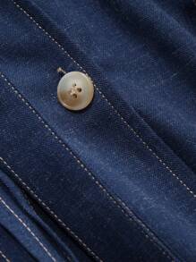FRIFUL Vestido corto de mujer con tirantes de lazo en lino