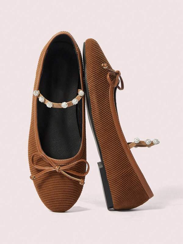 CUCCOO DOLLMOD Zapatos de mujer tipo Mary Jane planos con detalle de moño en terciopelo para el ambiente navideño y de Año Nuevo, para otoño e invierno