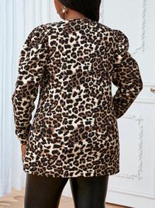 SHEIN Lady Spring And Summer Casual Elegant Work Leopard Print Coat Women Cardigans Women Coats Pius Women Jackets Fall Women Clothes Winter Clothes For Women