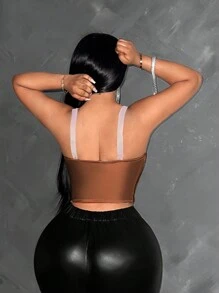 Maweii Plus Size Women Spaghetti Strap Tank Top, Sexy Fitted Fashion