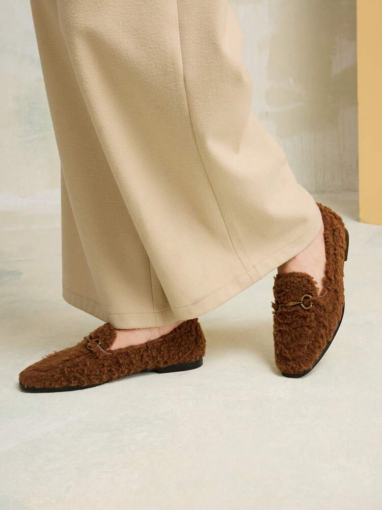 WOMEN'S SOLID COLOR FLATS, SIMPLE & FASHIONABLE FOR CHRISTMAS AND NEW YEAR HOLIDAY VIBE FALL AND WINTER, VALENTINES