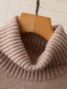 SHEIN LUNE 休闲马球领条纹短袖毛衣上衣 - 彩色 - 查看 4