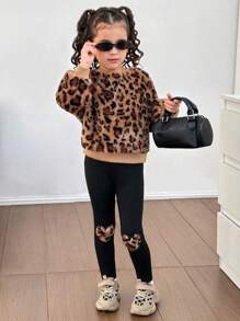 年轻女孩休闲保暖 Nova Thermal 衬里圆领套头衫套装 - 彩色 - 查看 5