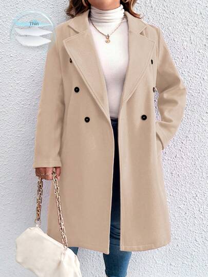 EMERY ROSE Plus Size enfärgad , knälängd, för vintern