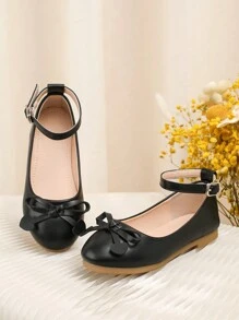 Girls' Casual Fashion Princess Flat Shoes, Spring/Autumn - Black - View 5