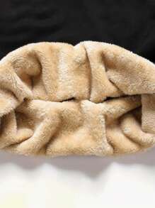 Manfinity Dauomo Men's Fleece Hoodie With Chinese Embroidery, For Fall Winter, Long Sleeve Top - Black - View 3