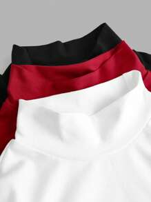 SHEIN Tween Girl Casual & Versatile High Neck 3-Color Jumpsuit Set - Multicolor - View 3