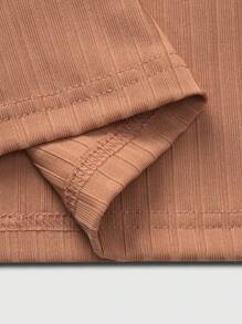 Manfinity Homme Men's Solid Color Short Sleeve Casual Commuting Polo Shirt - Coral Orange - View 6