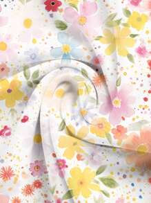 cha5rlie Maglietta con maniche lunghe asimmetriche, stile minimalista fresco, con stampa floreale di stile, adatta per autunno/inverno, vacanze, Capodanno, San Valentino, primavera, festival - Multicolore - Visualizzare 3