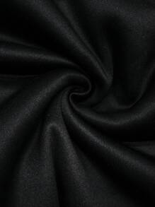 Manfinity EMRG 大码男士字母与汽车图案宽松圆领休闲运动衫，秋冬款 - 黑色 - 查看 5