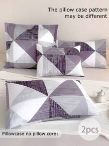 2 Piezas de Funda de Almohada Barata Súper Suave de Microfibra - Fundas de Almohada, Hipoalergénicas y Transpirables, Tamaños Grande Estándar Largo Reina, Gemelo, Individual, Doble, Matrimonial, King, Body, Europeo y Cuadrado, Perfectas para Juegos de Cama de Todas las Estaciones - Morado - Ver 2