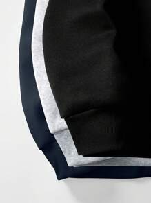 Manfinity Dauomo Sudadera con cremallera y cuello para hombre de unicolor