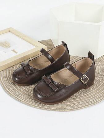 2 pièces Chaussures classiques polyvalentes pour filles/enfants, semelle souple antidérapante, surface douce à bout fermé, confortable nouveau style pour le printemps, l'été, l'automne et l'hiver