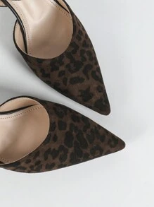 CUCCOO BIZCHIC 女士尖头豹纹低跟性感高跟鞋 - 彩色 - 查看 9