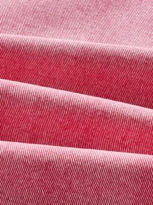 SHEIN MOD MOD 女士甜美版直筒牛仔裤，粉色，情人节服装，情人节裤子，情人节宽松牛仔裤 - 粉色 - 查看 6