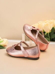 Fashionable & Versatile Children Flat Shoes, New Style Girls Bowknot Casual Shoes