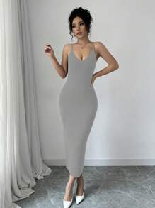 Chiquease 1 conjunto de vestido de suéter sin mangas con escote en V + suéter corto de cuello alto con mangas de linterna cruzadas