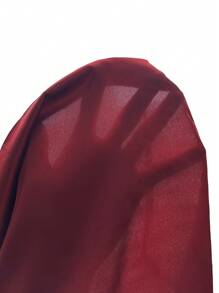 SHEIN Privé 後綁帶吊帶短上衣緞面上衣