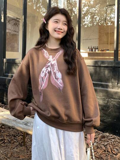 DAZY 女士可爱情人节运动卫衣，春夏秋装