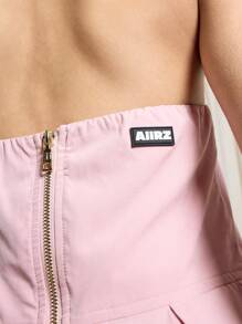 AiiRZ Tailored Boned Corset Pleated Hem Bandeau Mini Dress - Pink - View 3