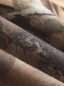 Muchica 女款松紧腰枝形印花直筒宽松针织运动裤 - 棕色 - 查看 4