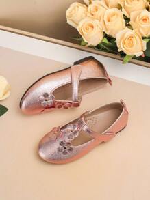 Fashionable & Versatile Children Flat Shoes, New Style Girls Bowknot Casual Shoes