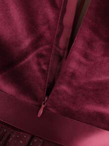 Robe de soirée élégante pour préadolescentes en velours, patchwork, pailletée et en maille, pour Noël, automne/hiver