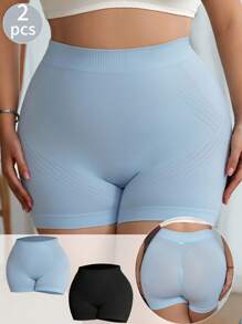 2pcs Seamless Patterned Panty Set For Women, Valentine's Day - Multicolor - View 2