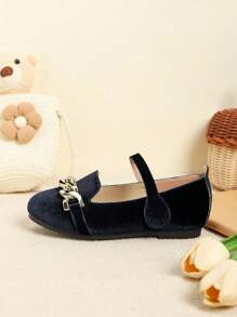 1 Pair Versatile Flat Shoes For Girls, Suitable For Autumn/Winter Daily Wear