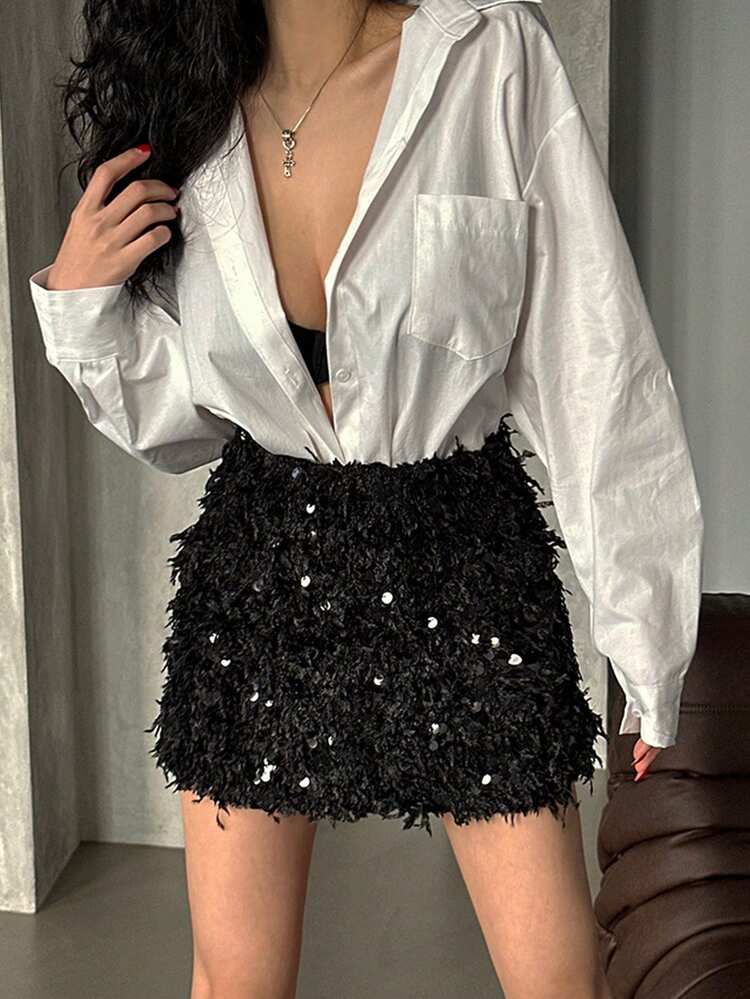 Women's Loose Side Slit White Long Sleeve Shirt, Suitable For Spring, Summer, And Autumn,Fall Women Clothes