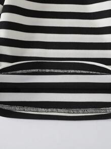 SHEIN Playful Pals 轻盈女婴条纹领长袖连衣裙，春秋装 - 彩色 - 查看 4