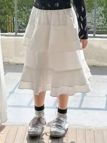 DAZY Tween Girl Autumn Skirt,Back To School Clothes - White - View 4