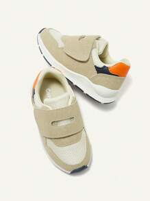 Zapatillas deportivas cómodas y antideslizantes para bebés y niños pequeños, de color claro y con diseño de patchwork versátil para todas las estaciones - Albaricoque - Ver 5