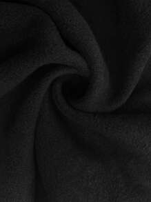 SHEIN Privé Plus Size Women's Black Elegant Chic Sexy Casual Outdoor Street Style Party Versatile Black PU Thermal Lined Metal Button Decor Slit Leggings For Autumn/Winter - Black - View 6