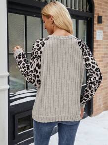 EMERY ROSE 女士秋冬前拉链几何图案落肩连帽衫 - 彩色 - 查看 2