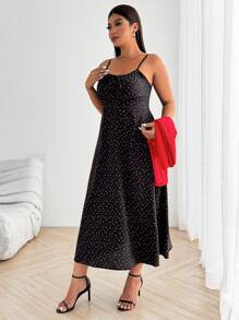 Flirla 2 件套时尚碎花吊带连衣裙和纯色轻便夹克，配套 - 彩色 - 查看 6