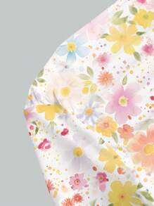 cha5rlie Maglietta con maniche lunghe asimmetriche, stile minimalista fresco, con stampa floreale di stile, adatta per autunno/inverno, vacanze, Capodanno, San Valentino, primavera, festival - Multicolore - Visualizzare 4
