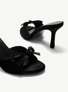 CUCCOO CHICEST 棕色 PU 女士穆勒尖头高跟凉鞋 - 黑色 - 查看 10