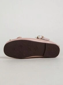 1 Pair Girls Butterfly Decor Mary Jane Soft Sole Princess Ballet Flats, Suitable For Spring/Autumn