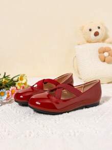 Fashionable Slip-On Flat Shoes For Girl, Suitable For Autumn/Winter - Burgundy - View 4