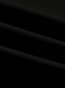 Glamance ORANGE STUDIO Women Black Midi Dresses Long Sleeve Round Neck Elegant All Over Print,Plain Summer Outfits For Women Summer Dress For Women Sundress For Women Vacation Dress Going Out