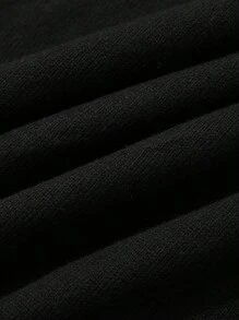 DAZY Men's Basic Black Knitted Pullover - Black - View 3