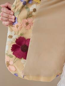 PREMIUM 花卉刺绣轻便夹克 - 紅木色 - 查看 8