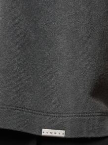 SUMWON Crop Fit Washed Tee With Small Graphic Print