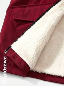 SHEIN 1pc Tween Boy Thermal Lined Hooded Jacket, Urban Casual Style, Comfortable And Warm, Suitable For City Outdoor Activities, Sports, School, Parties, Everyday Wear, Autumn/Winter