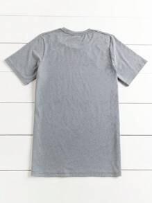 SHEIN LUNE Dog Print Slogan Plain Letter & English Graphic Casual Crew Neck Short Sleeve T-Shirt For Women Graphic Tees Women Tops